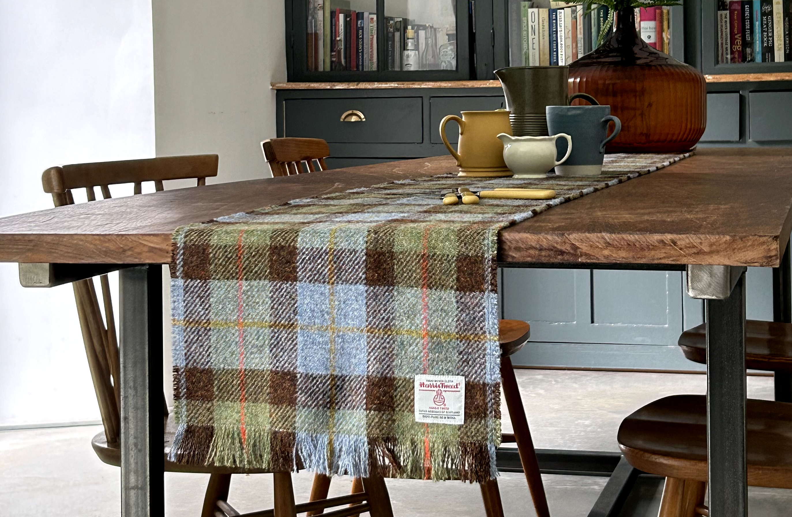 William & Irene Harris Tweed Table Runners