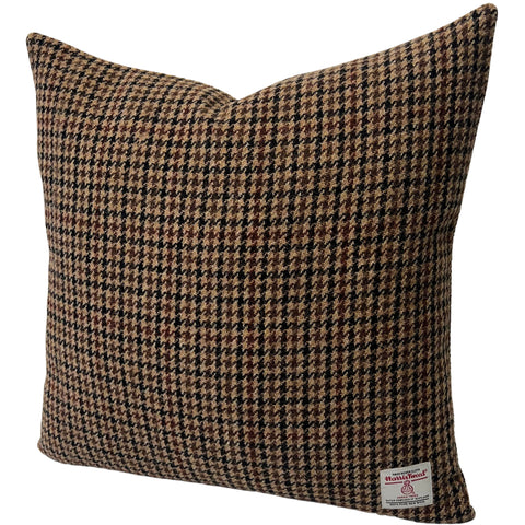 Harris Tweed Dunmore Houndstooth Cushion with Feather Filled Pad