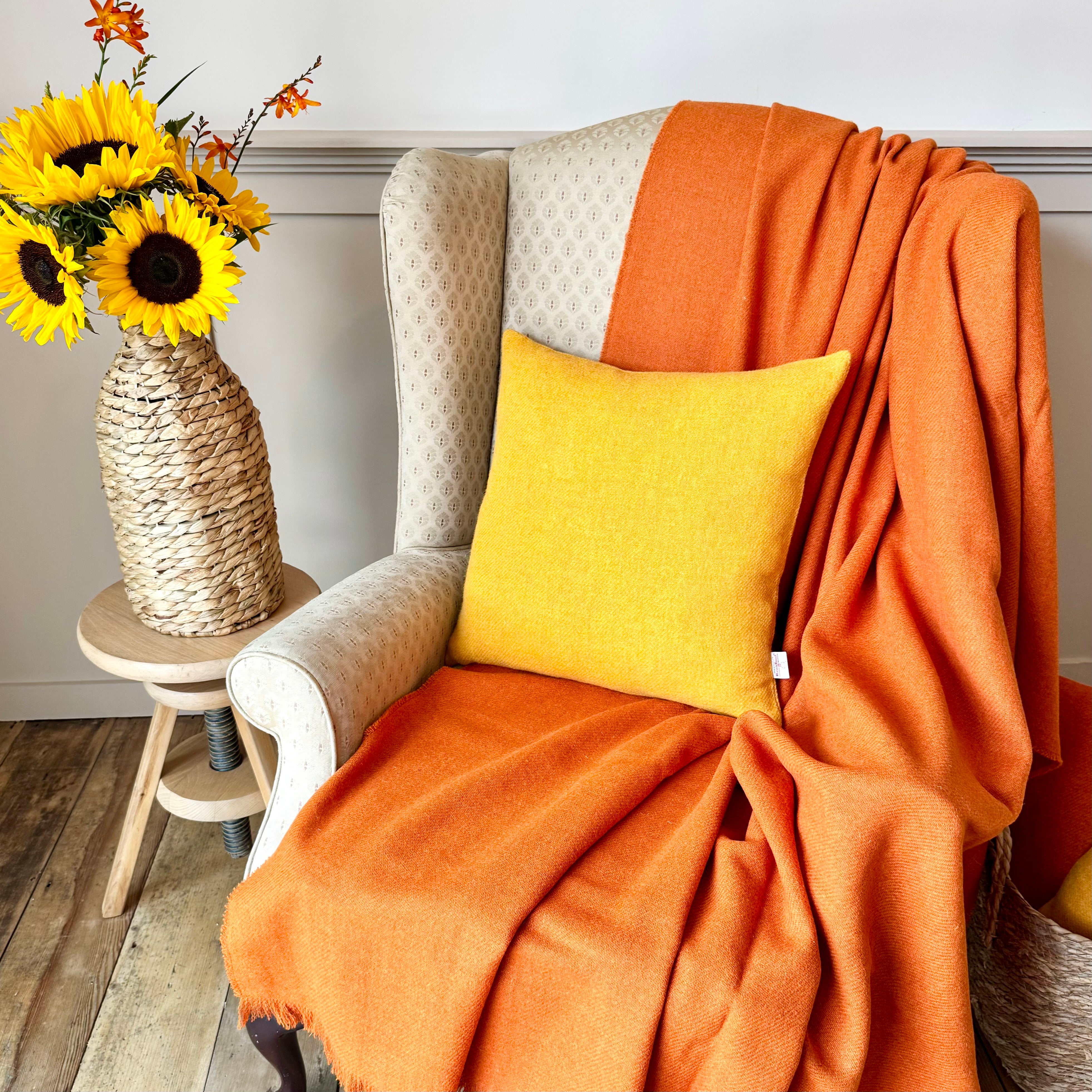 Mustard Square Cushion