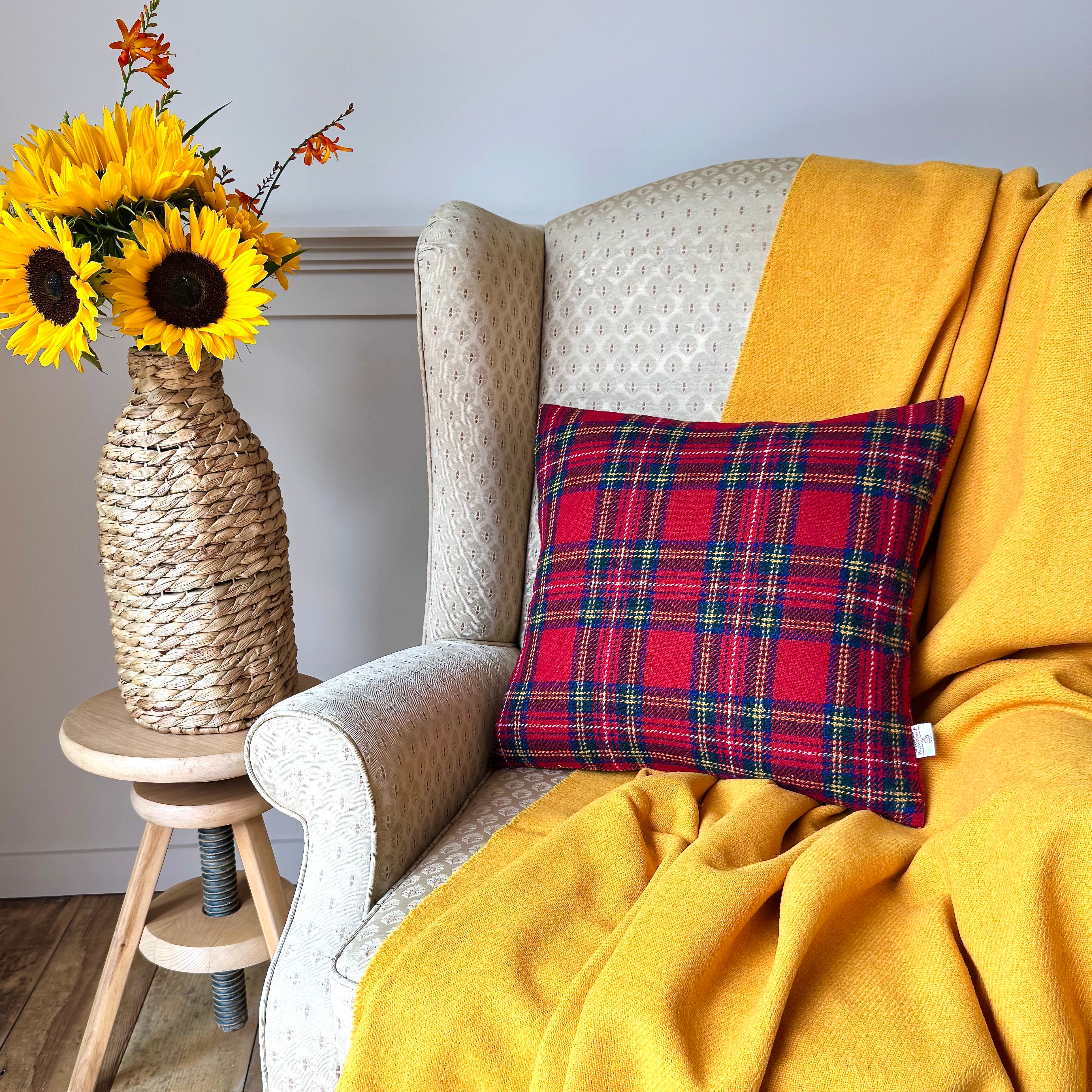 Royal Stewart Tartan Square Cushion