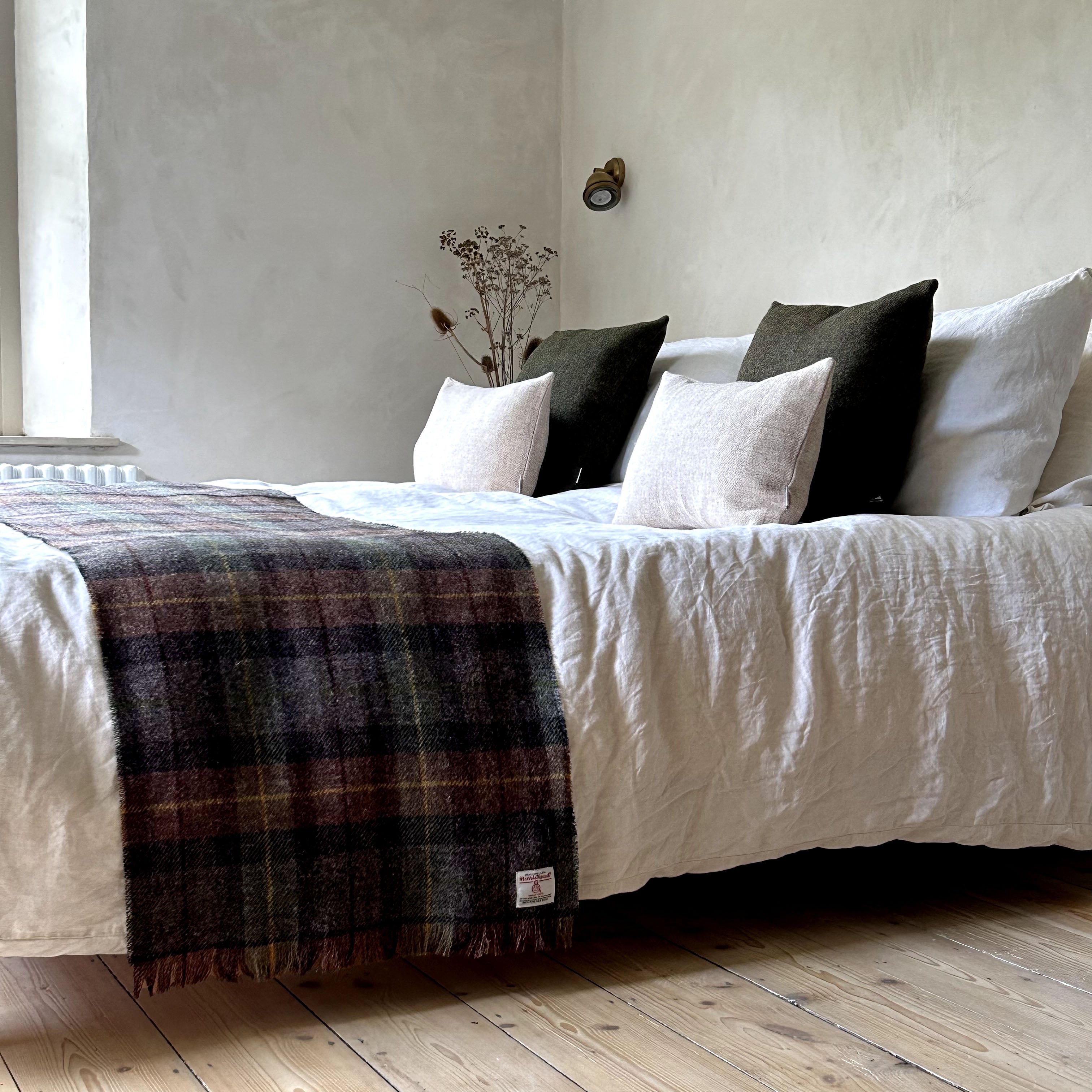 Harris Tweed Oakwoods Tartan Bed Runner William & Irene