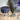 William & Irene Harris Tweed Thistle & Flint Wave Footstool with Button