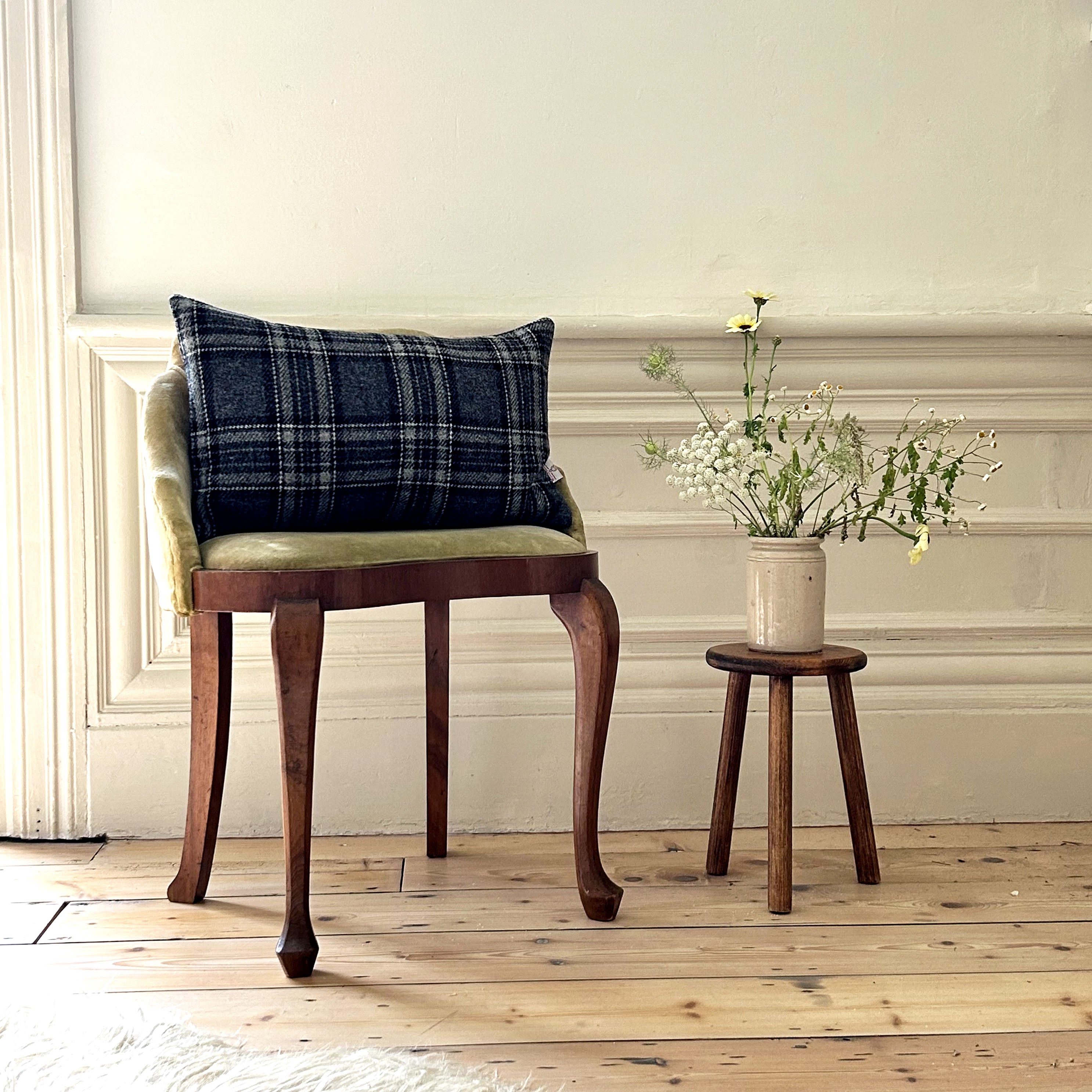 Birch Tartan Lumbar Cushion