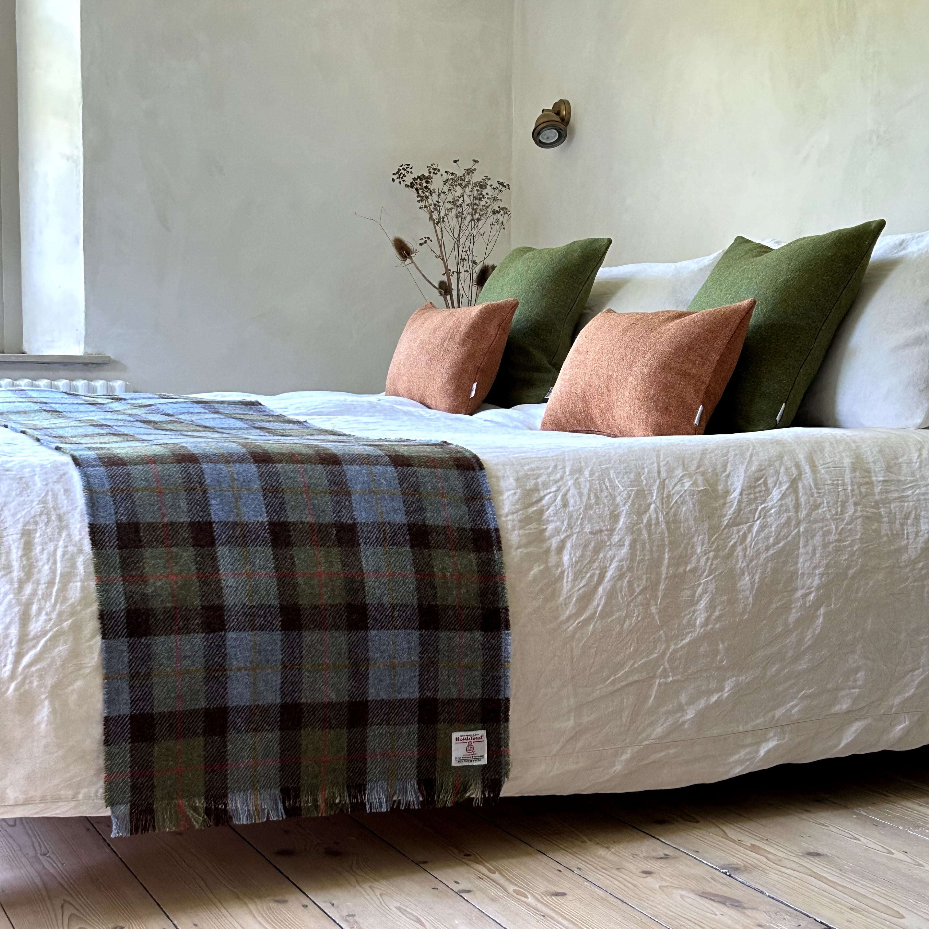 Harris Tweed MacLeod Tartan Bed Runner William & Irene