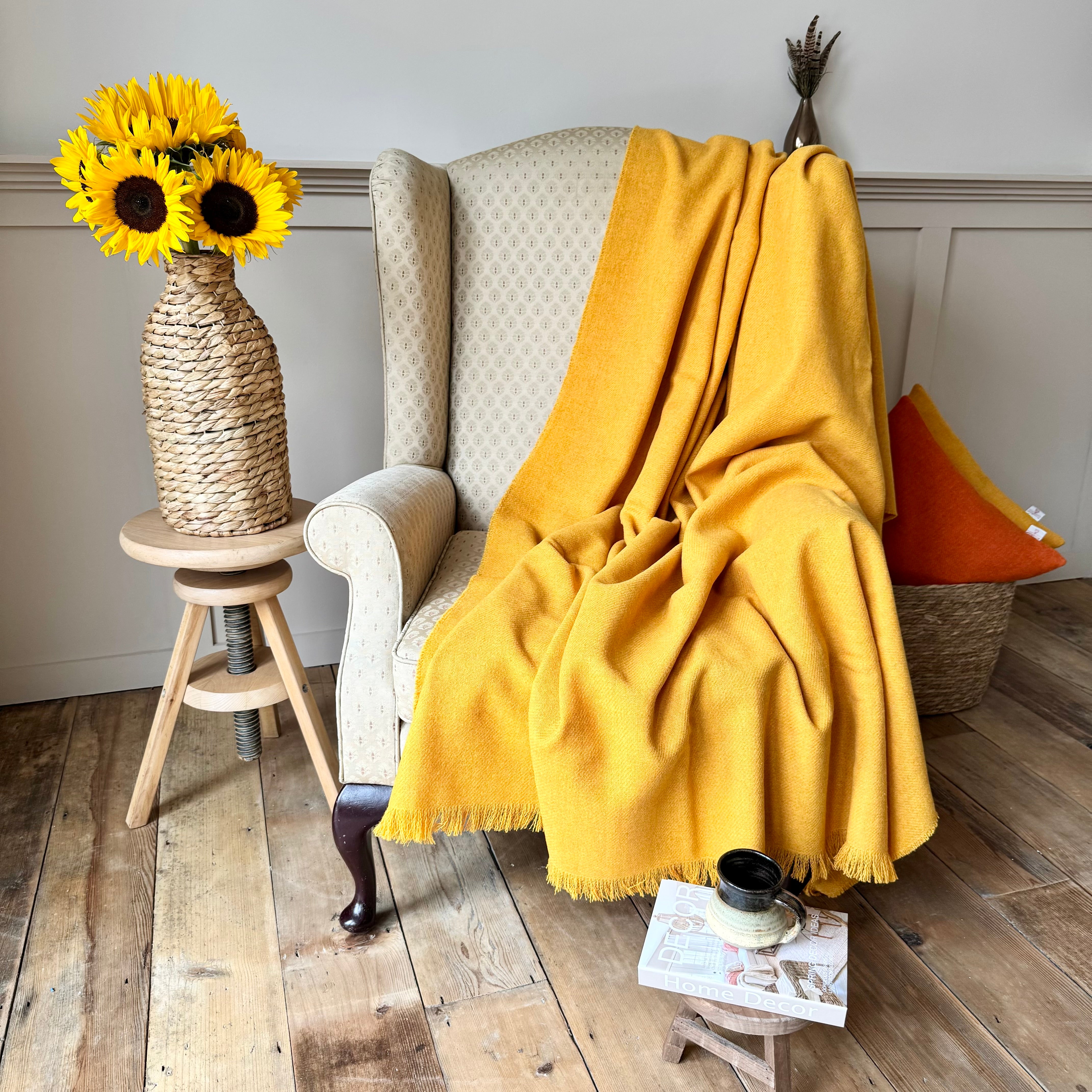 Mustard Throw Blanket