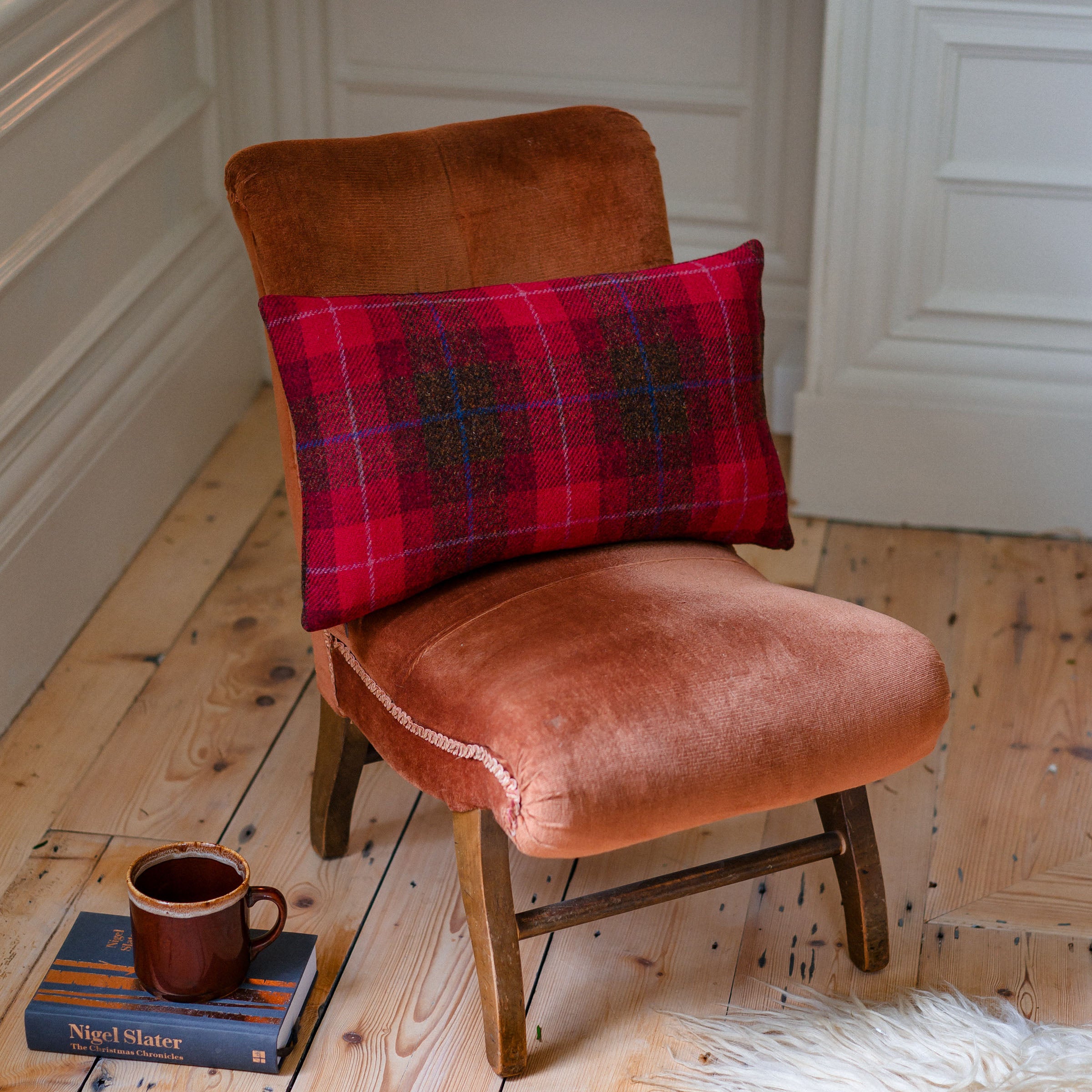 Winterberry Tartan Lumbar Cushion