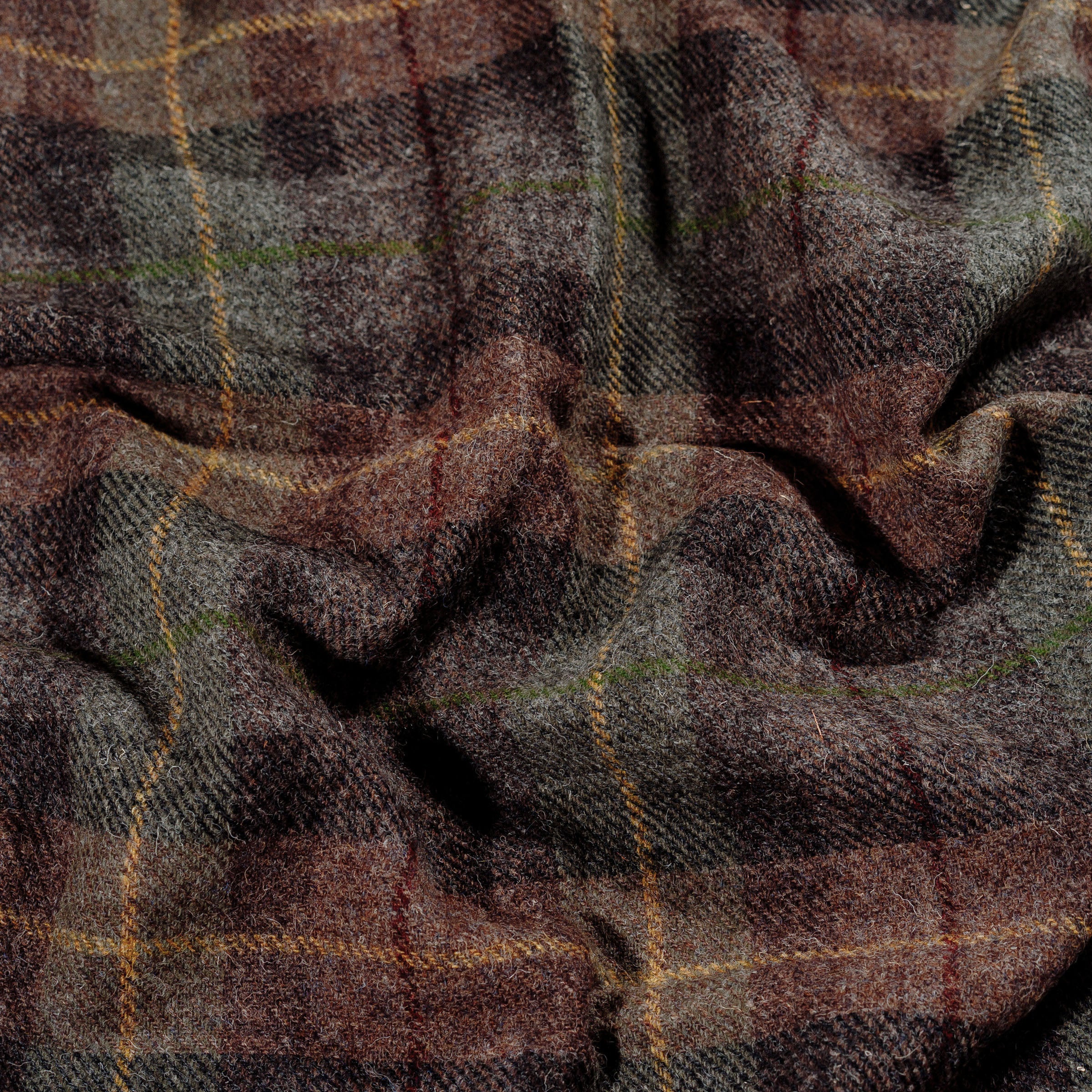 William & Irene Harris Tweed Oakwoods Tartan Wrap Blanket