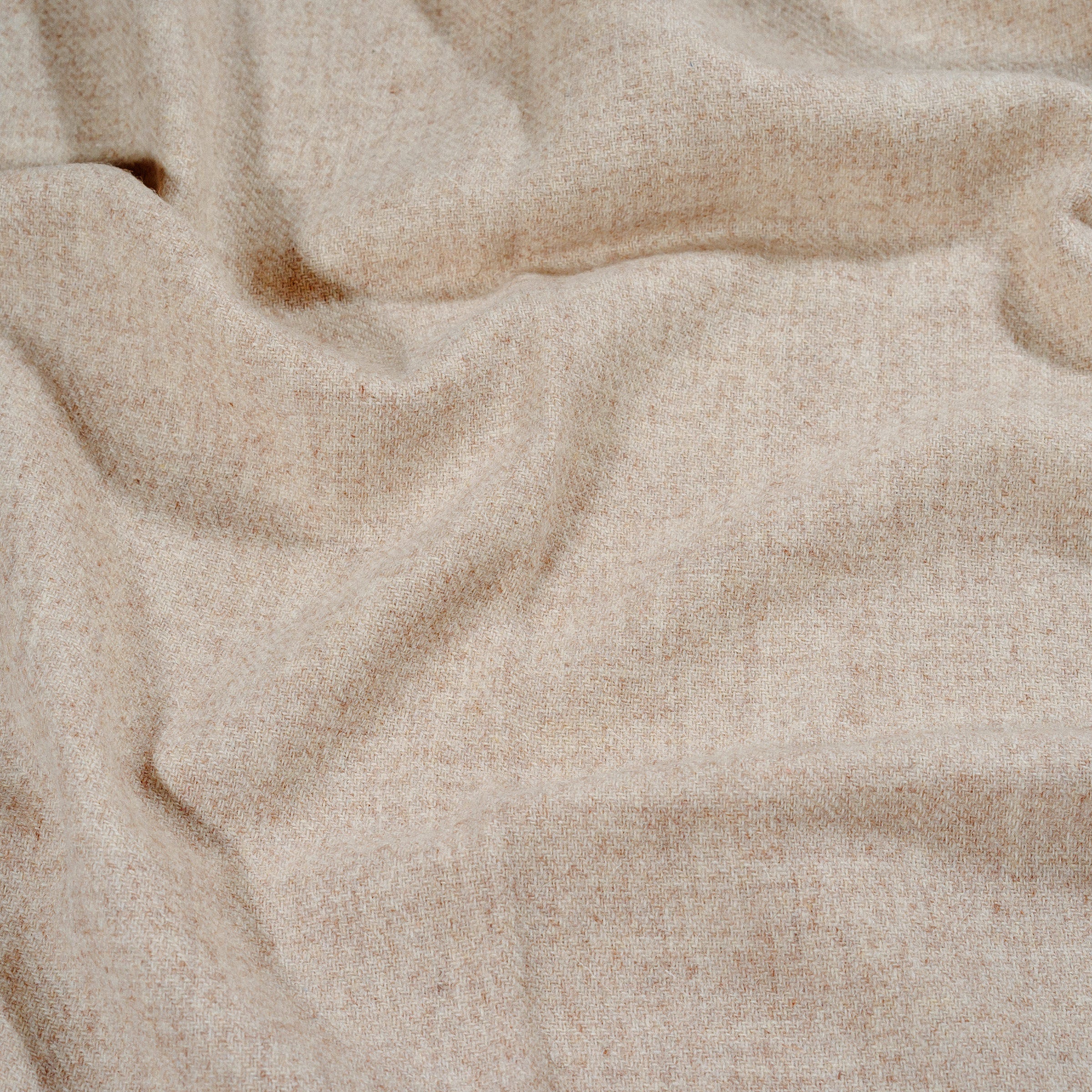 William & Irene Harris Tweed Oatmeal Lap Blanket
