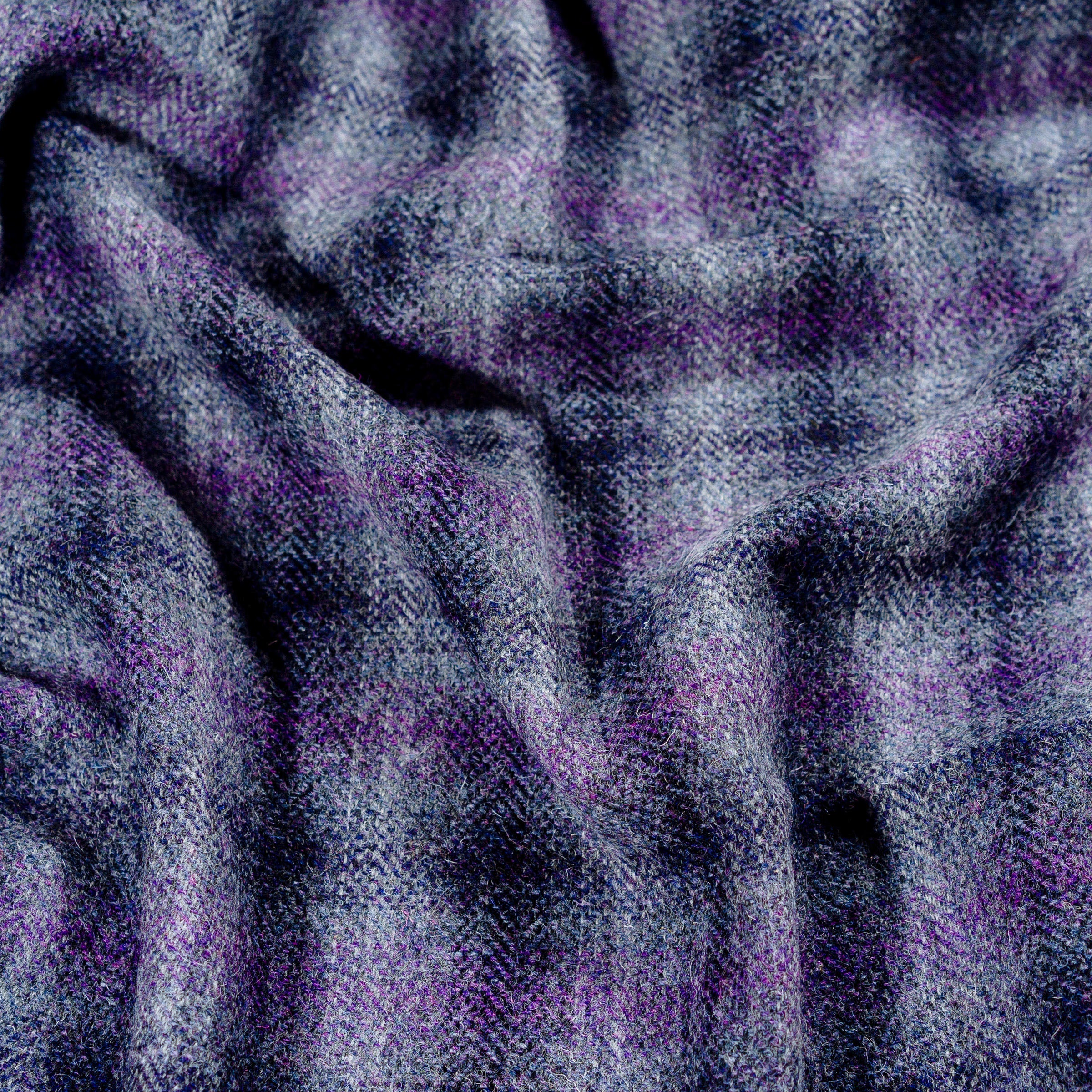 William & Irene Harris Tweed Thistle & Flint Wave Wrap Blanket