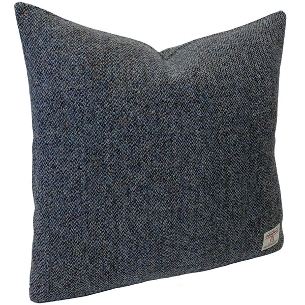 Harris Tweed Blue Barleycorn Cushion with Feather Filled Insert