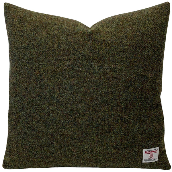 Harris Tweed Moss Green Cushion with Feather Filled Insert