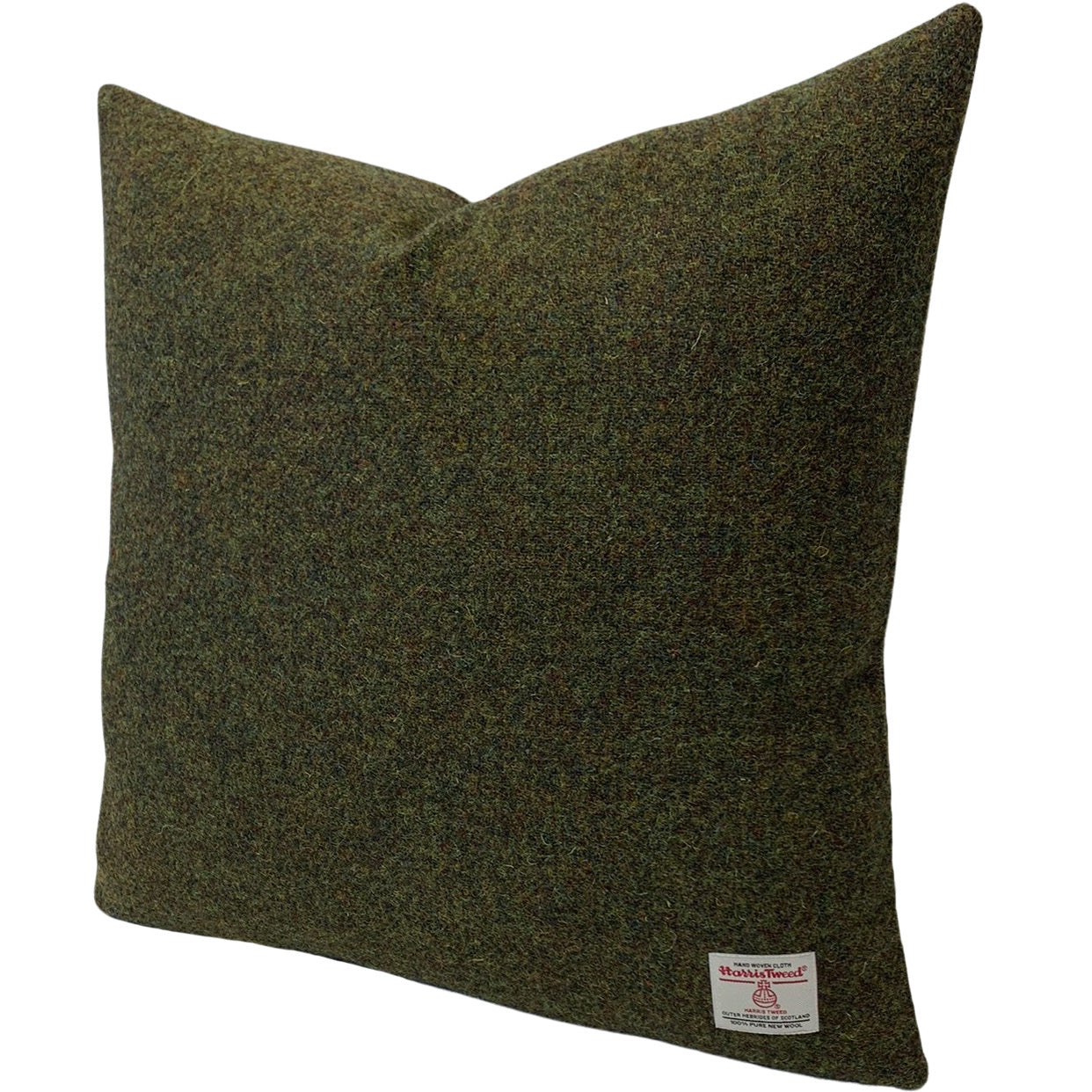 Harris Tweed Moss Green Cushion with Feather Filled Insert