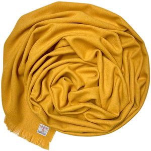 Harris Tweed Mustard Yellow Wrap Blanket