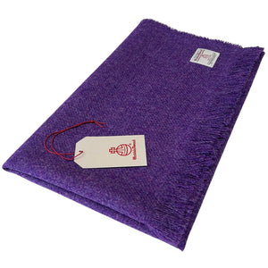 Harris Tweed Purple Lap Travel Blanket