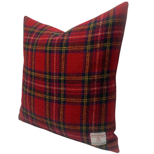 Harris Tweed Royal Stewart Tartan Cushion with Duck Feather Insert