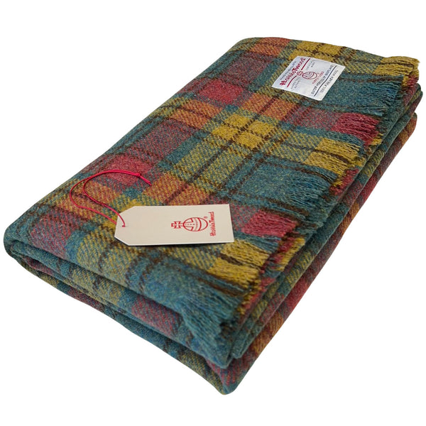 Harris Tweed Stornoway Tartan Extra Large Throw Blanket 