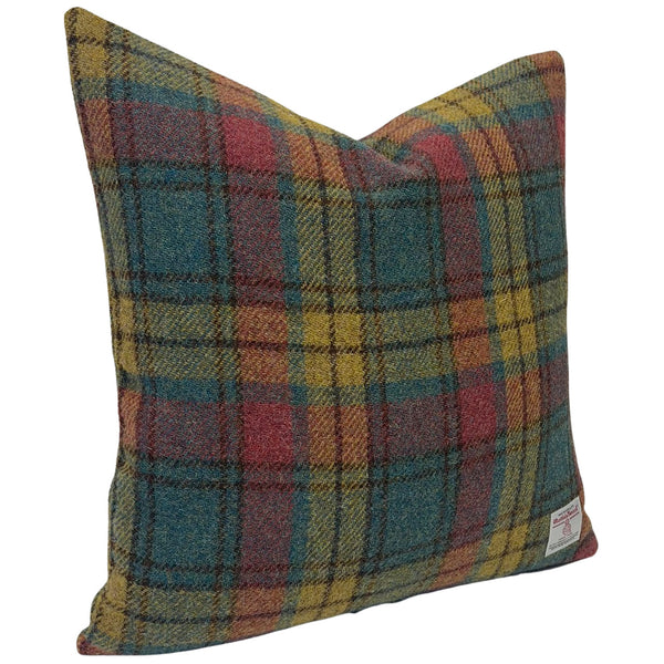 Harris Tweed Stornoway Tartan Cushion with Feather Filled Pad